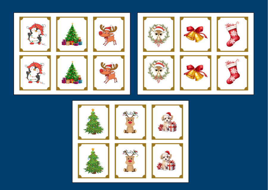 BOŻE NARODZENIE – memory – 36 szt. – biblioteka – świetlica – przedszkole - zima