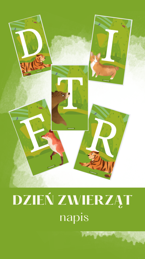 DZIEŃ ZWIERZĄT - napis