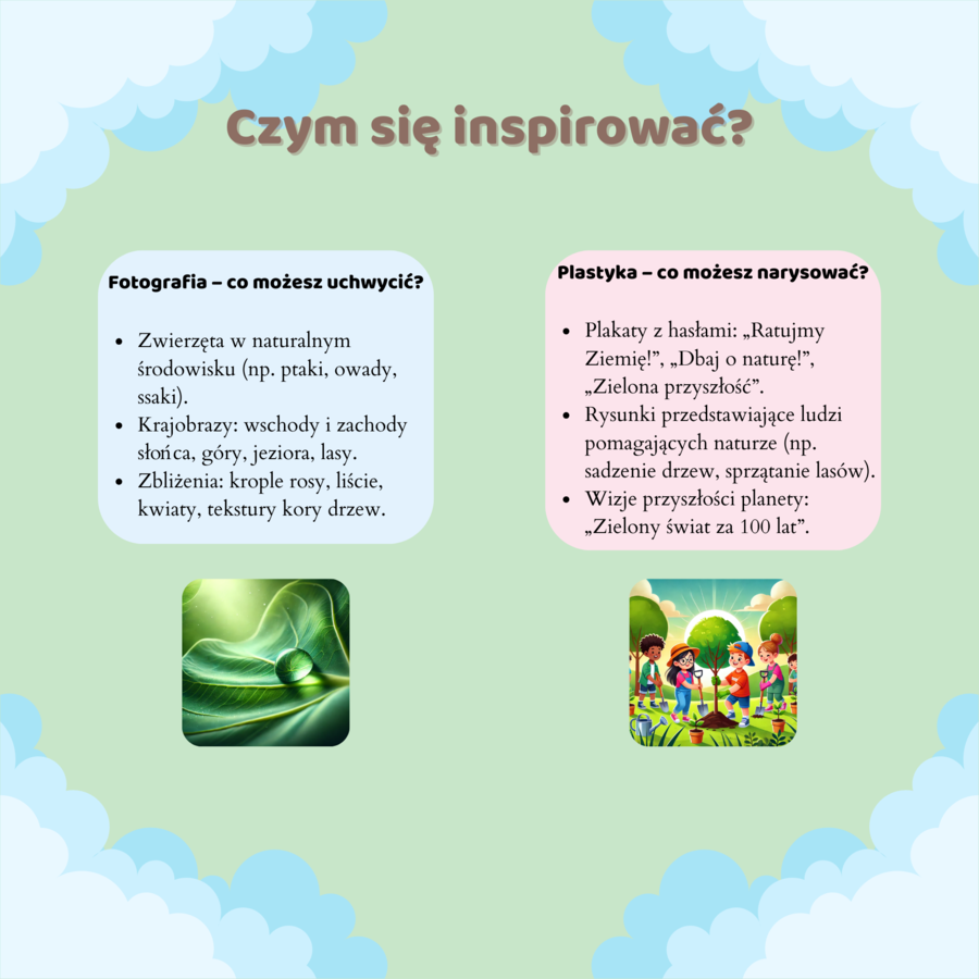 Konkursy przyrodnicze. Konkurs fotograficzny. Konkurs plastyczny