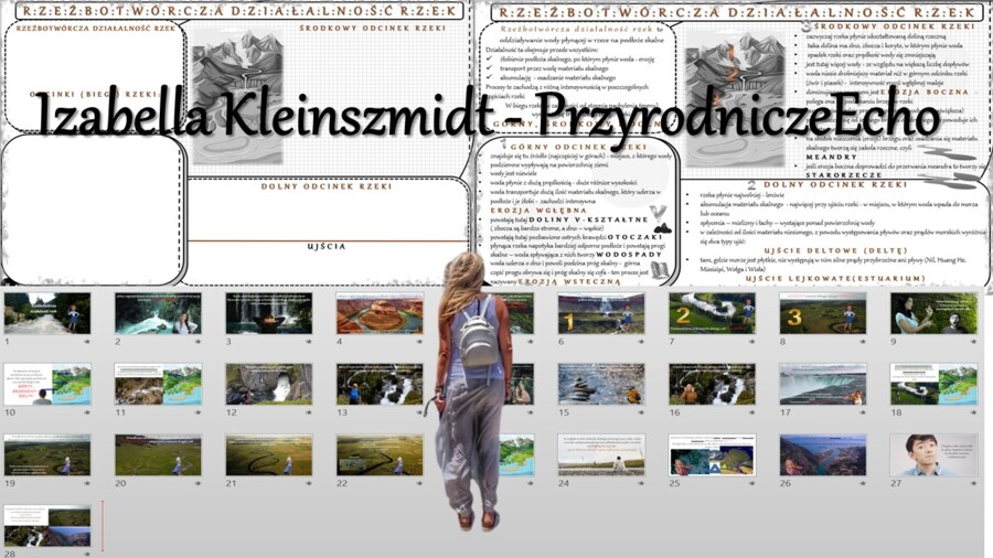 Minizestaw do tematu „Rzeźbotwórcza działalność rzek” – sketchnotka + karta pracy w power point + prezentacja multimedialna w power point – Oblicza geografii I, poziom podstawowy, dla liceum ogólnokształcącego i technikum. Geografia I. Dział „Litosfera. 