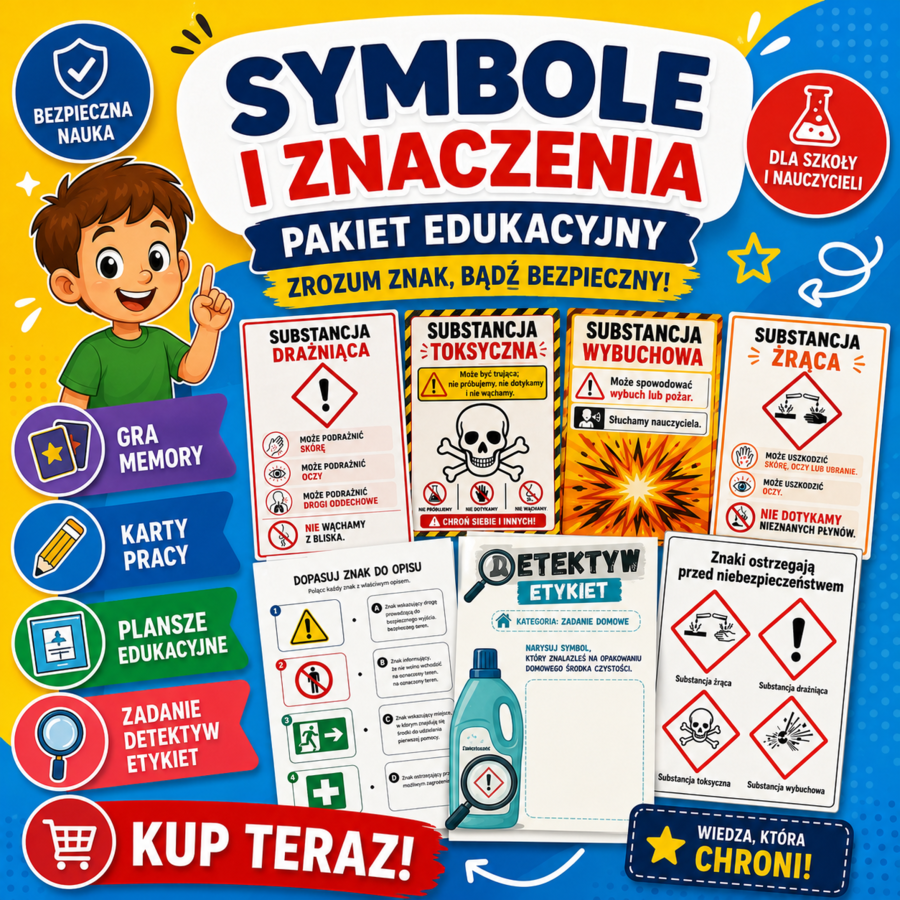 Bezpieczeństwo w szkole – pakiet edukacyjny „Symbole i znaki ostrzegawcze”