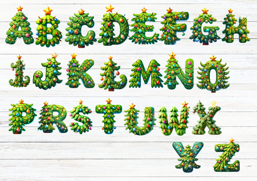 Alfabet - choinka