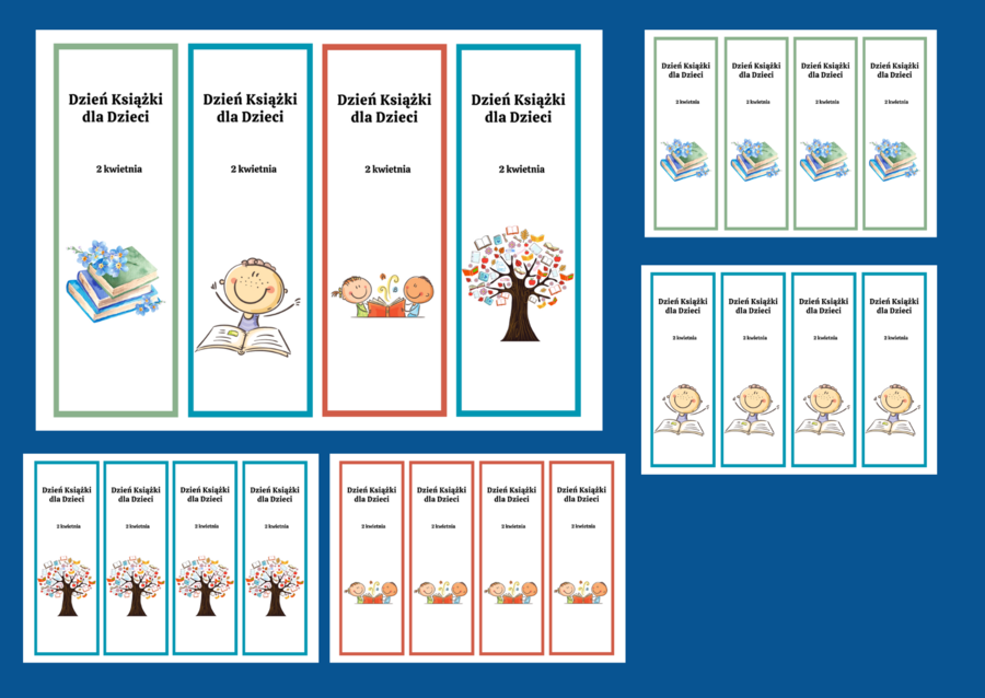 DZIEŃ KSIĄŻKI DLA DZIECI – zakładki do książek – zakładka – kolor – wersja 1