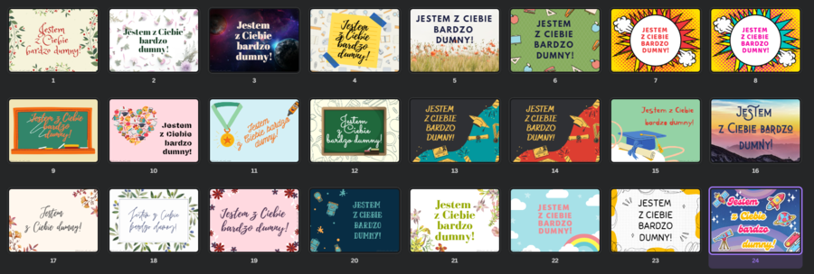 Plakaty - Jestem z Ciebie bardzo dumny!