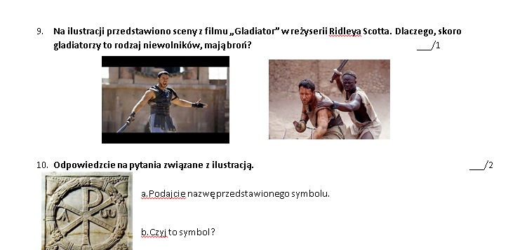 Sprawdzian - Starożytny Rzym: grupowy i indywidualny