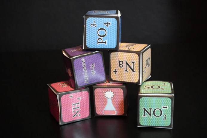 Klasa 7 i 8. Chemia. Gra planszowa - "Słone kości"