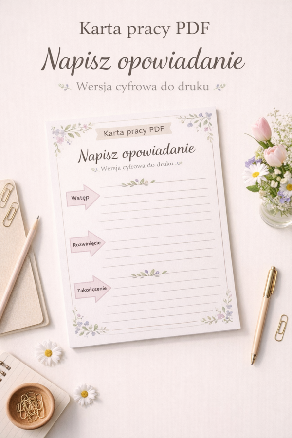 Karta pracy: Napisz opowiadanie o bukiecie dla mamy