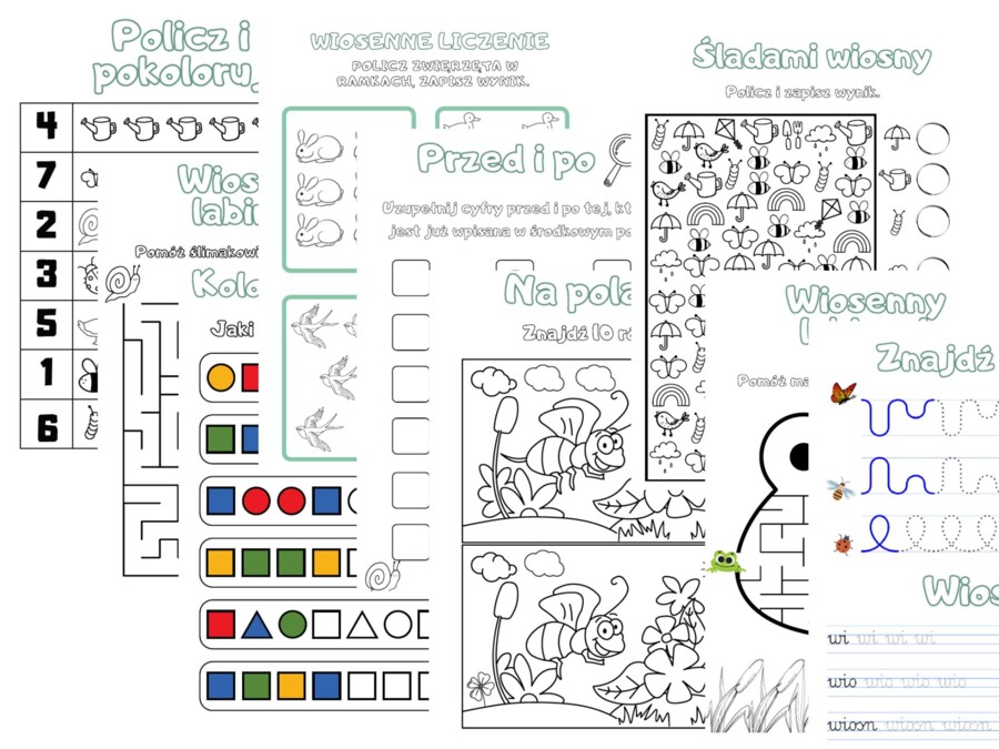 Wiosna - pakiet materiałów edukacyjnych 3 w 1