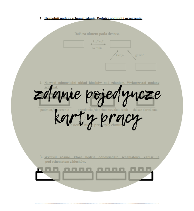 zdanie pojedyncze (karty pracy)