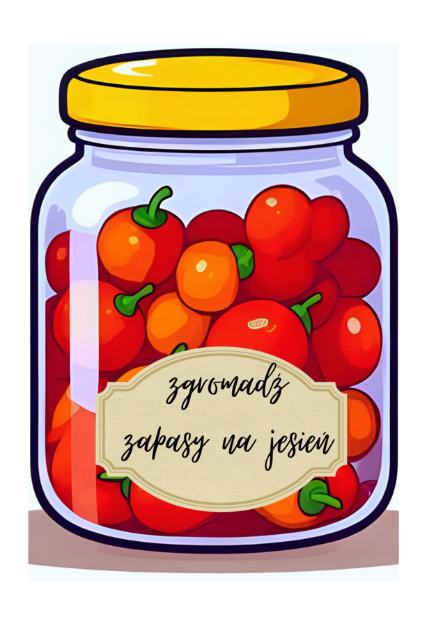 Zrób zapasy jesienią - gazetka klasowa motywacyjna