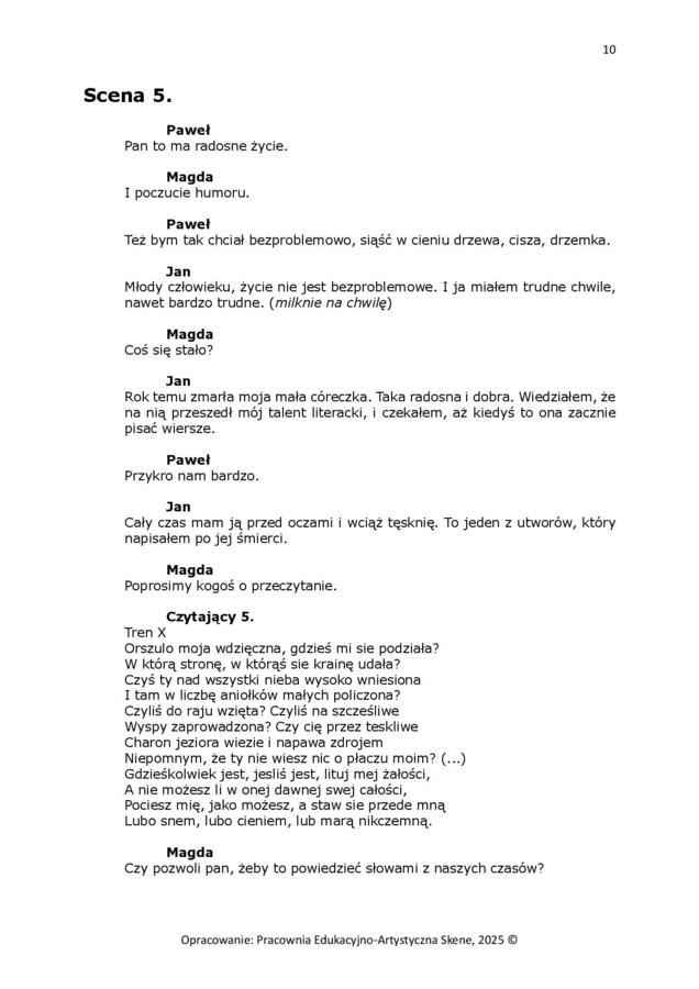 Jakie jest twoje zdanie, panie Janie! Spotkanie z twórczością Jana Kochanowskiego (scenariusz dla uczniów LO i dorosłych)