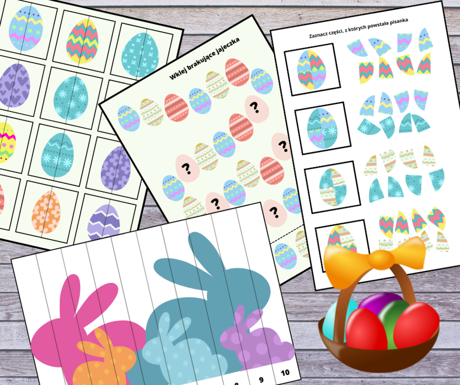 Wielkanocny trening – percepcja i pamięć wzrokowa, grafomotoryka