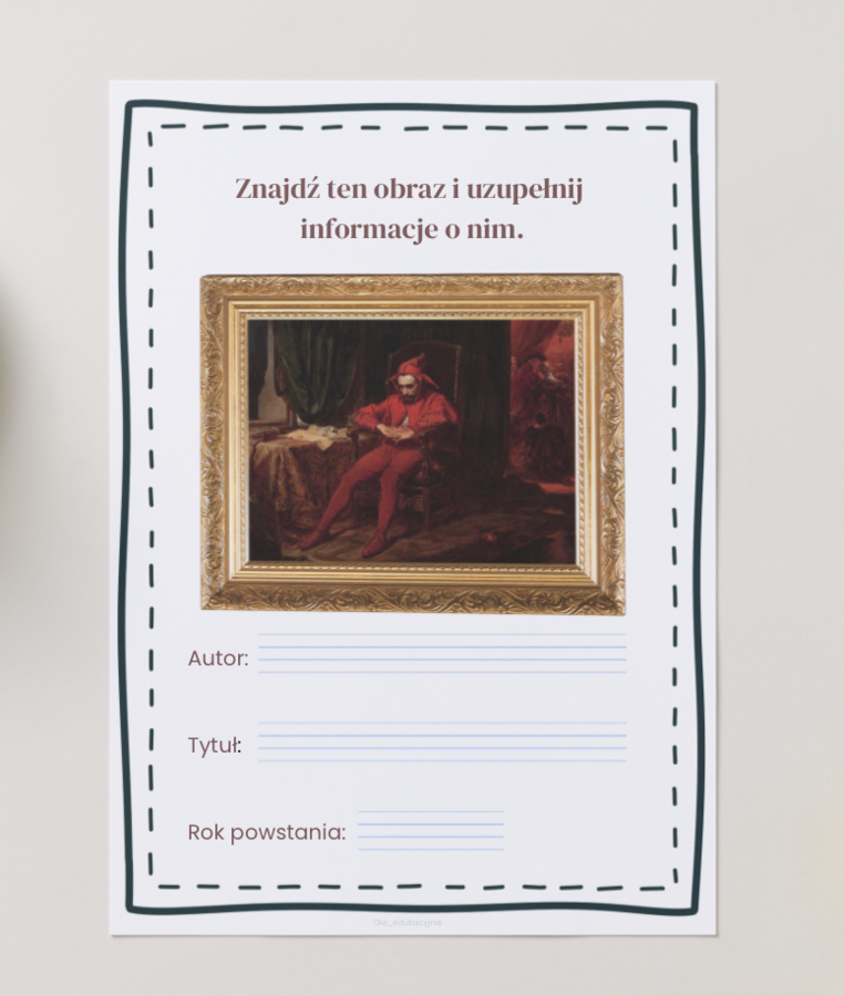 Aktywne zwiedzanie muzeum – karty pracy do Muzeum Narodowego w Warszawie