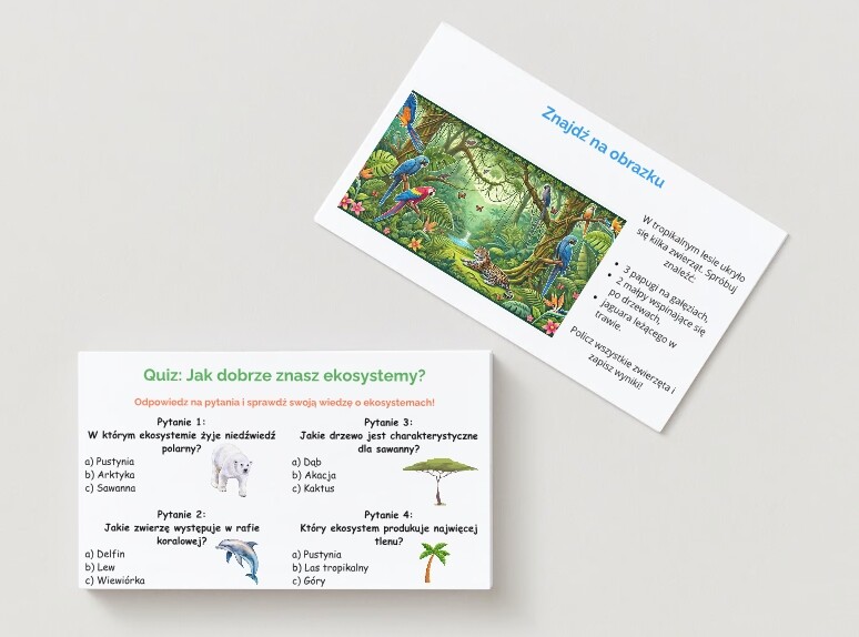 Puzzle. Układanki. Zwierzęta. Ekosystemy