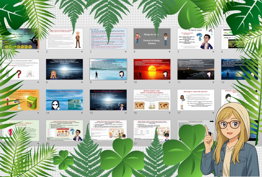 Prezentacja multimedialna w PowerPoint „Czy wody w mojej okolicy są czyste?" Edukacja zdrowotna. Klasa 5. Dział „Moje zdrowie środowiskowe".