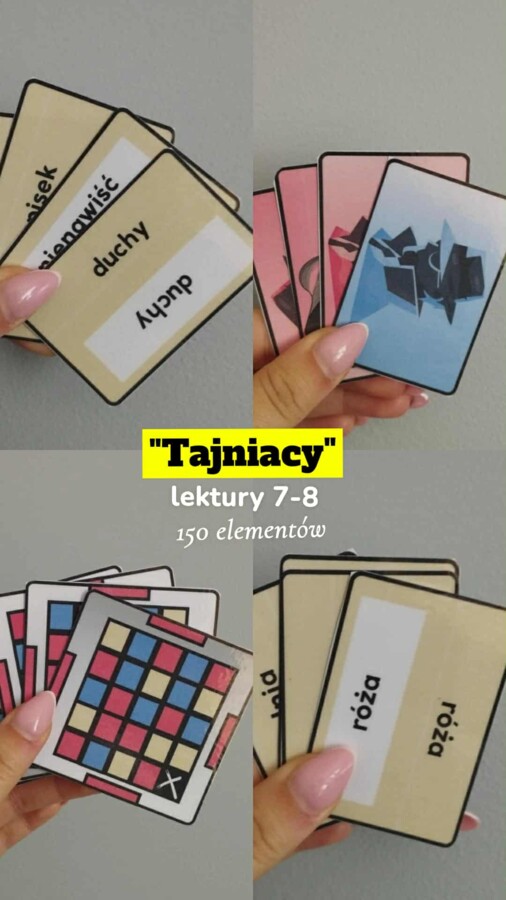 "Tajniacy" - lektury 7-8 szkoła podstawowa 150 elementów