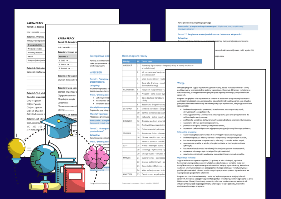 👨‍🏫PROGRAM ZAJĘĆ Z WYCHOWAWCĄ — klasa 4 (edycja uniwersalna)