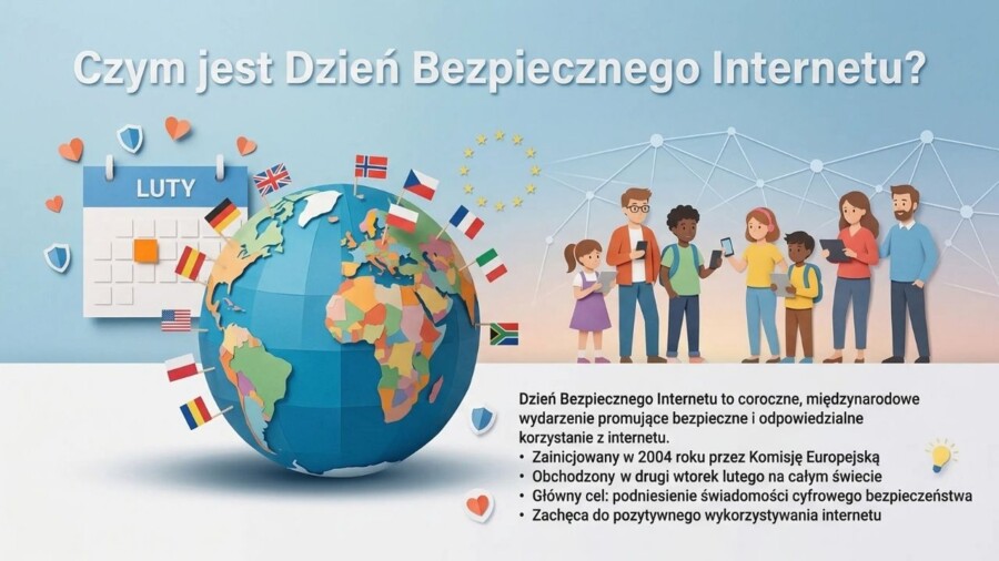 Dzień Bezpiecznego Internetu – gazetka szkolna / prezentacja (18 plansz)