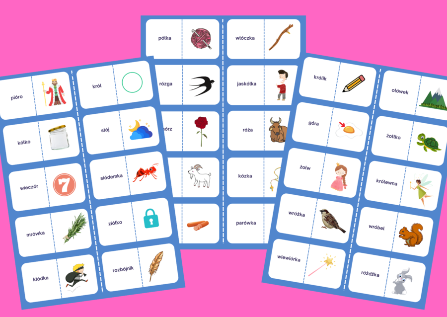 Domino - ORTOGRAFIA - wyrazy z "ó"