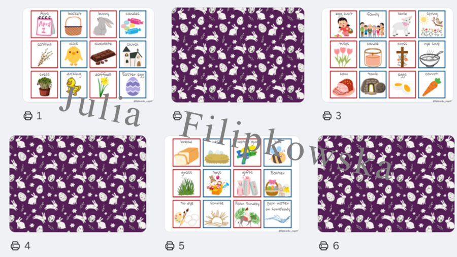 Easter memory / Wielkanoc / Easter / Memory/ Gra/ Gra językowa/ Karty obrazkowe/ Zabawa/ Dzieci/ Warm-up/ Rozgrzewka/ Słownictwo/ SP 1-3/ SP 4-6/ SP 4-8/ SP 8