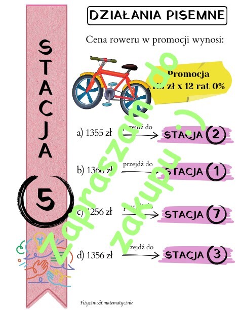 Stacje zadaniowe jako pomysł na lekcję - działania pisemne.