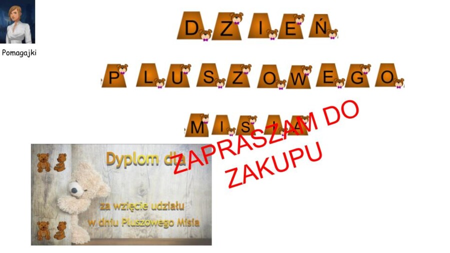 ?Dzień Pluszowego Misia - girlanda i dyplom do wydruku