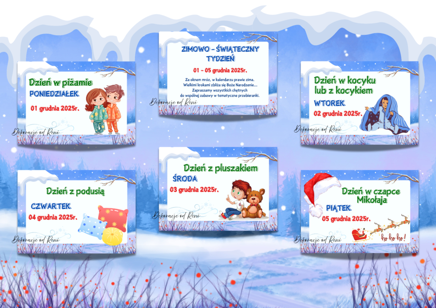 Zimowo - Świąteczny Tydzień wersja 3