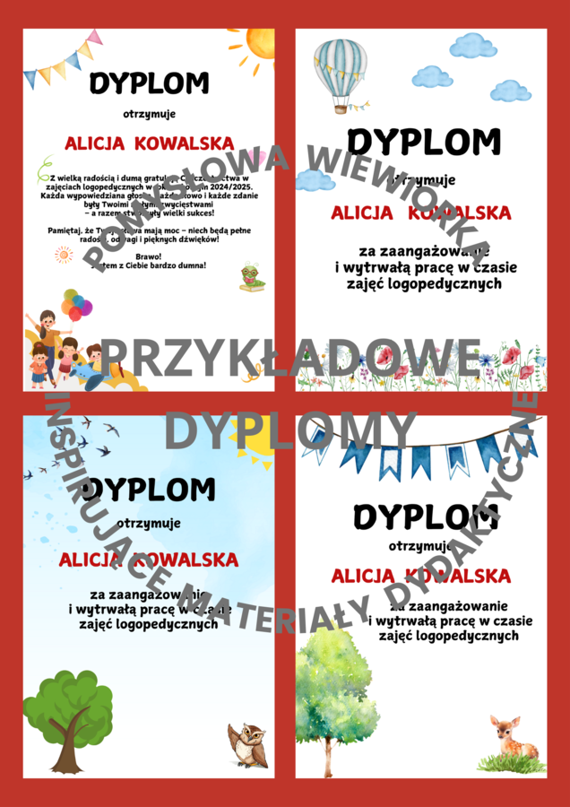 DYPLOMY - LOGOPEDIA I REWALIDACJA