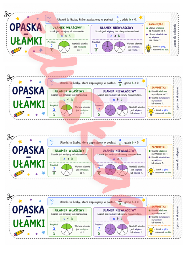 🟩 MATEMATYCZNE OPASKI NA RĘKĘ  Skuteczna pomoc dydaktyczna do wprowadzania nowych tematów