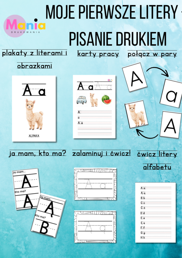 MOJE PIERWSZE LITERY – PISANIE DRUKIEM