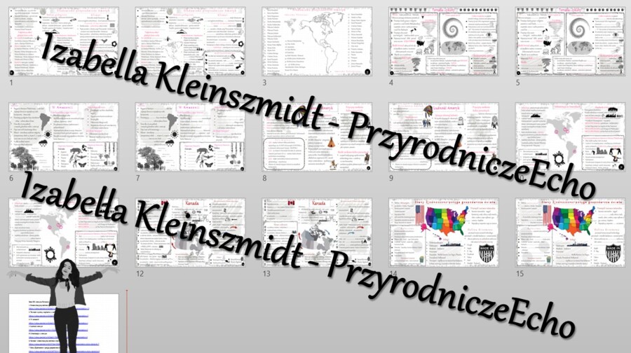 Zestaw sketchnotek i kart pracy + gratisowe linki do prezentacji multimedialnych niekomercyjnych wykonanych w genial.ly do indywidualnego pobrania i użycia do celów niekomercyjnych. Geografia 8, „Ameryki”