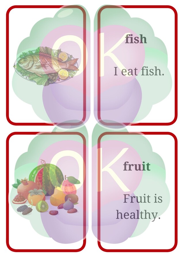 Flashcards: Body Parts • Food • Toys