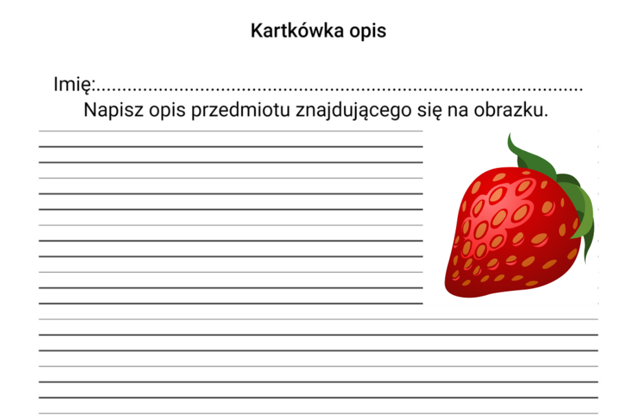 Kartkówka - opis przedmiotu klas 2-3
