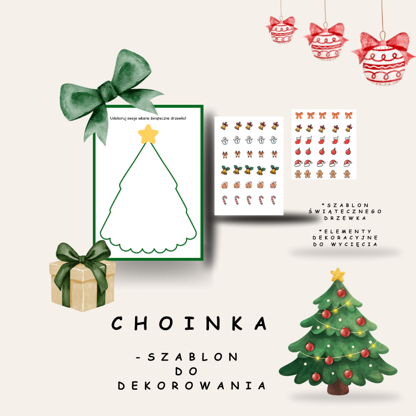 Choinka - szablon do dekorowania