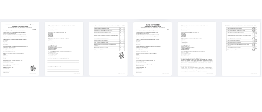 Opowieści z Narnii - kartkówka + klucz odpowiedzi