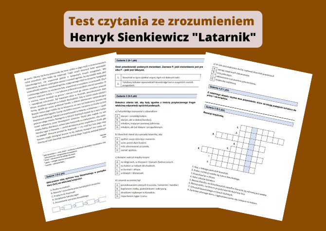 "Latarnik" - test czytania ze zrozumieniem