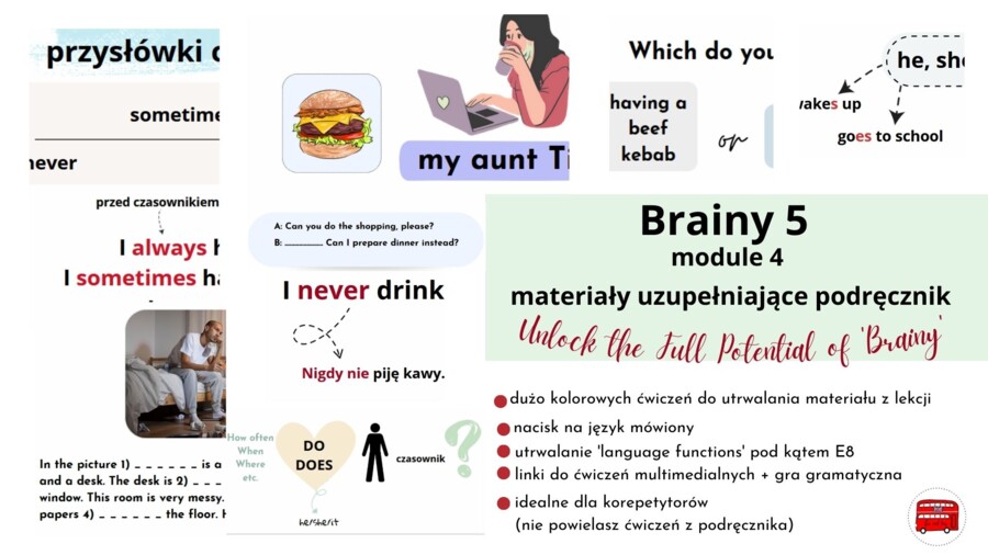 Brainy 5,unit 4, dodatkowe materiały dla nauczyciela/korepatytora