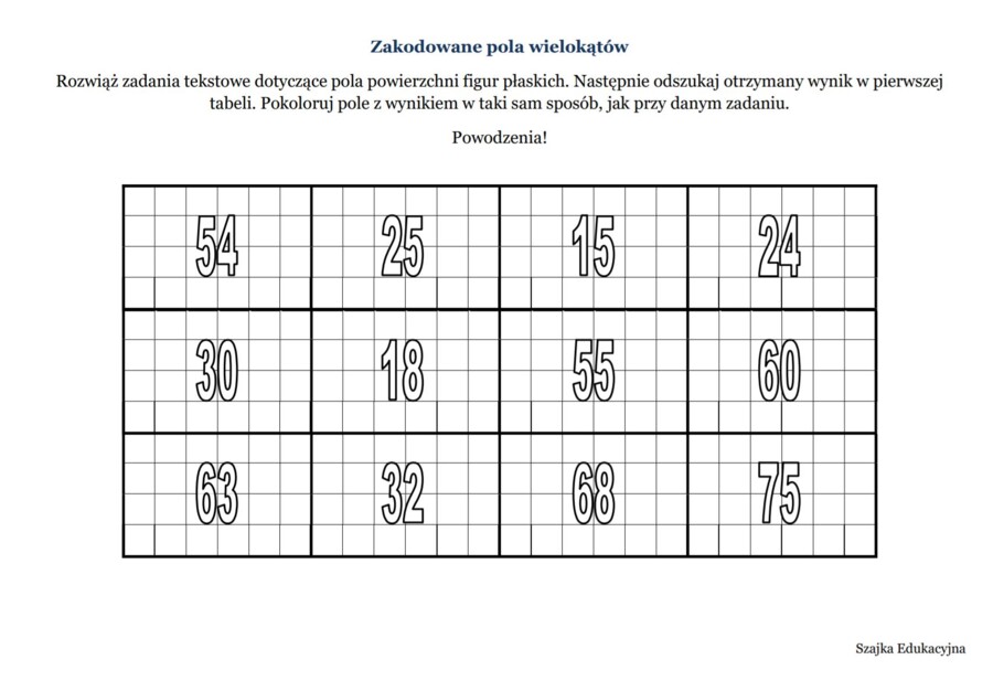 Zakodowane pola wielokątów