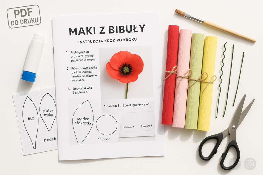 Kwiaty z bibuły "Wiosenna Łąka"