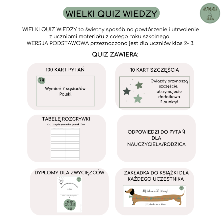 WIELKI QUIZ WIEDZY - wersja rozszerzona
