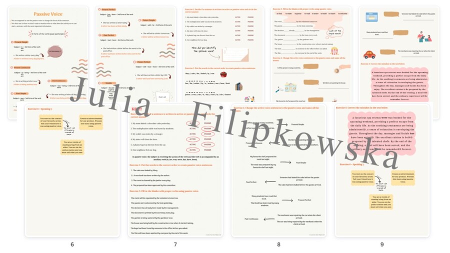 Passive Voice/ Strona bierna/ Zestaw zadań/ Teoria i Praktyka/ Teoria/ Theory/ Zadania/ Pakiet/ Karta pracy/Speaking/ Gramatyka/ Grammar/ English Grammar/ Matura/ Notatka/ SP 7-8/ SP 8/ Klasy 7-8/ Klasa 8/ Gotowa lekcja/Liceum/ LO