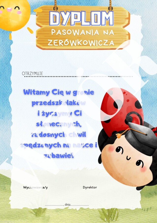 Biedronka: pasowanie na zerówkowicza