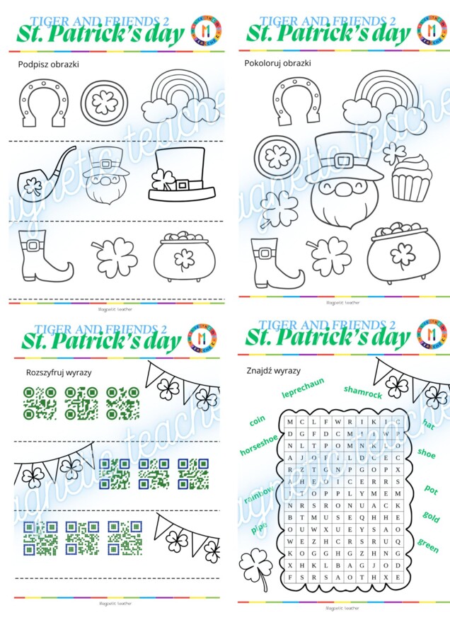 Tiger and friends 2 St. Patrick's day