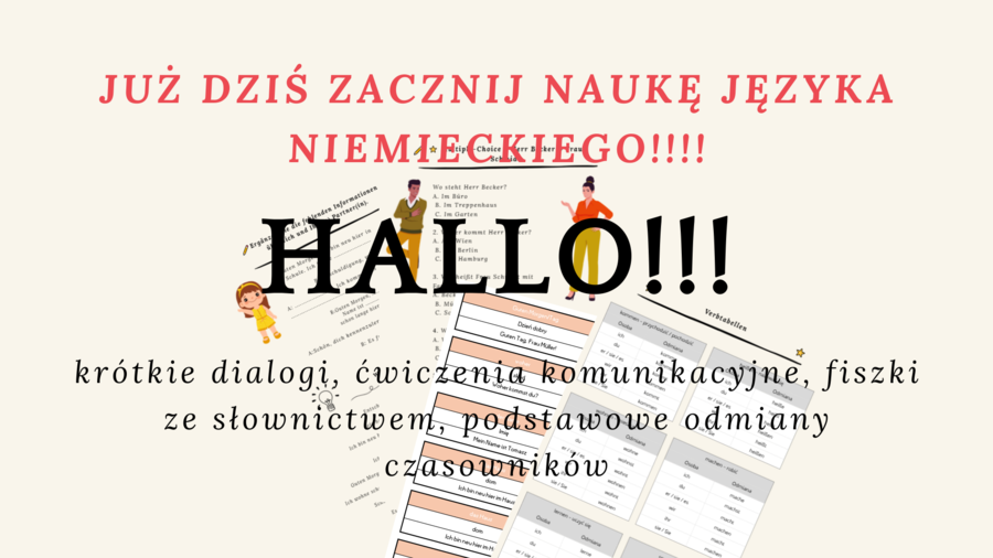 KARTY PRACY!!! Deutsch A1 – Arbeitsblätter Willkommen! Język niemiecki, podstawy