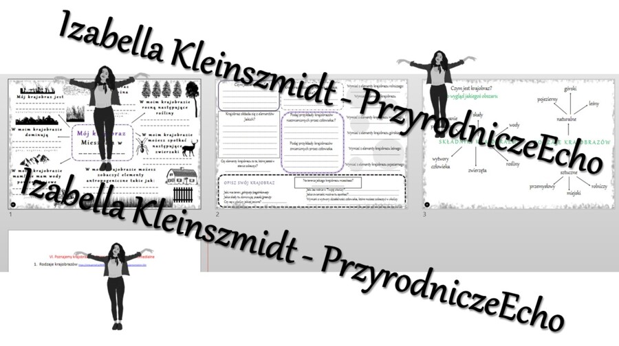 Karta pracy i pomysł/inspiracja na lekcję „Rodzaje krajobrazów” - karta pracy wykonana w power point + gratisowy pomysł na lekcję - link do lekcji multimedialnej niekomercyjnej wykonanej w genial.ly do indywidualnego pobrania i użycia do celów niekomercy