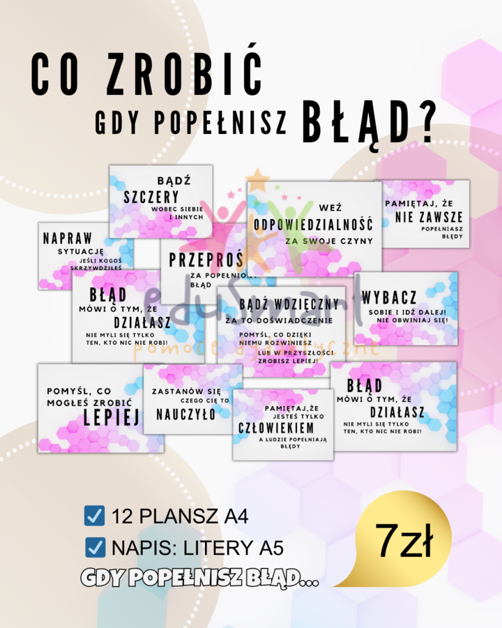 Gazetka szkolna - CO ZROBIĆ GDY POPEŁNISZ BŁĄD?