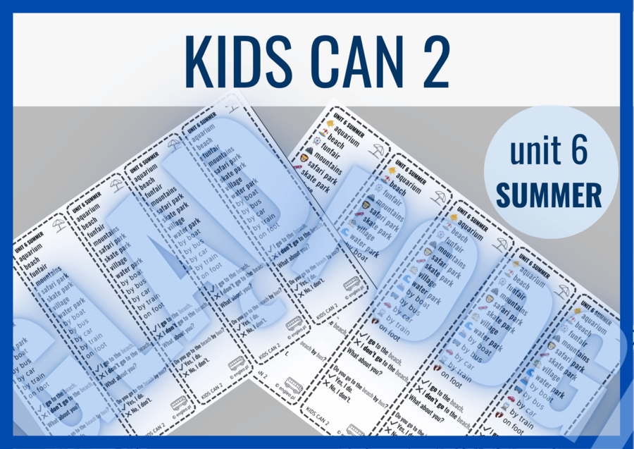 Kids Can 2 unit 6 SUMMER – zakładki do książki