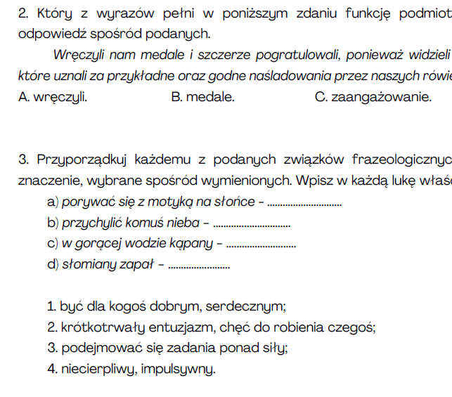 Ogłoszenie nr 2 - kartkówka, egzamin ósmoklasisty,