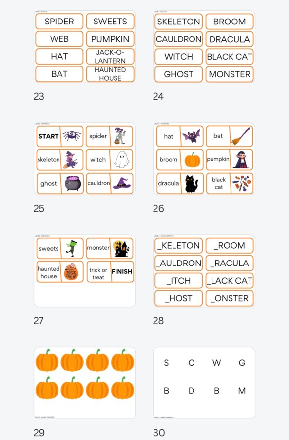 HALLOWEEN - Escape Room/ Stacje dydaktyczne (klasy 1-3)