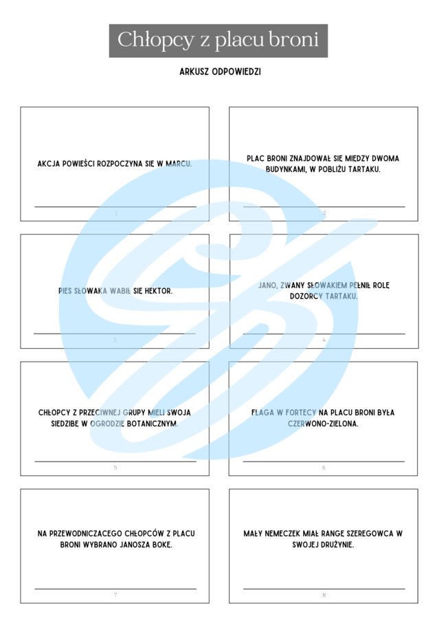 Chłopcy z Placu Broni – Ferenc Molnár | karty do lektury